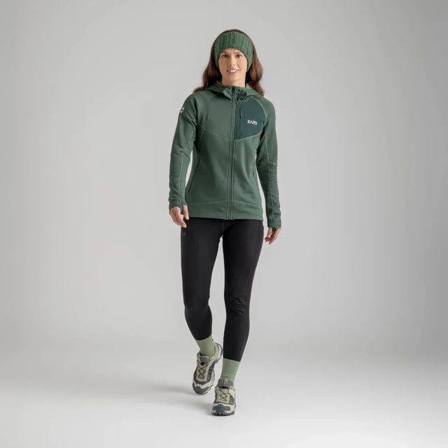 Amiko Women's Fleece Hooded Jacket — Green