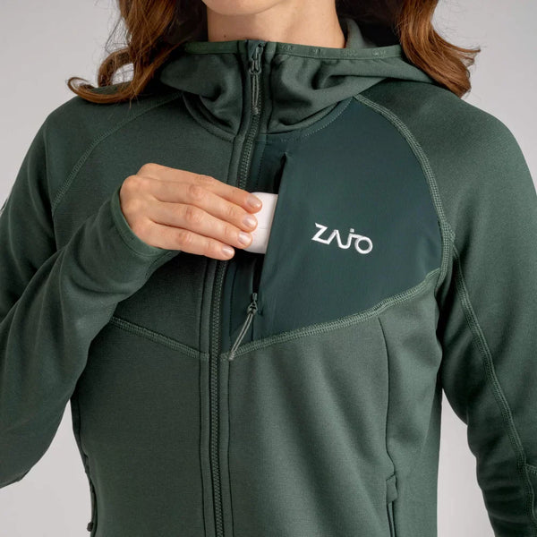 Amiko Women's Fleece Hooded Jacket — Golden Brown