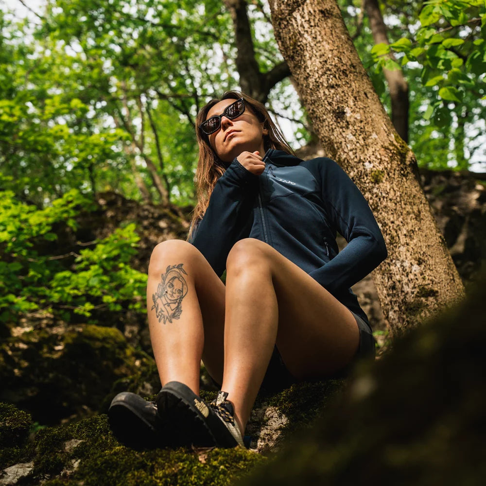 Amiko Women's Fleece Hooded Jacket — Golden Brown
