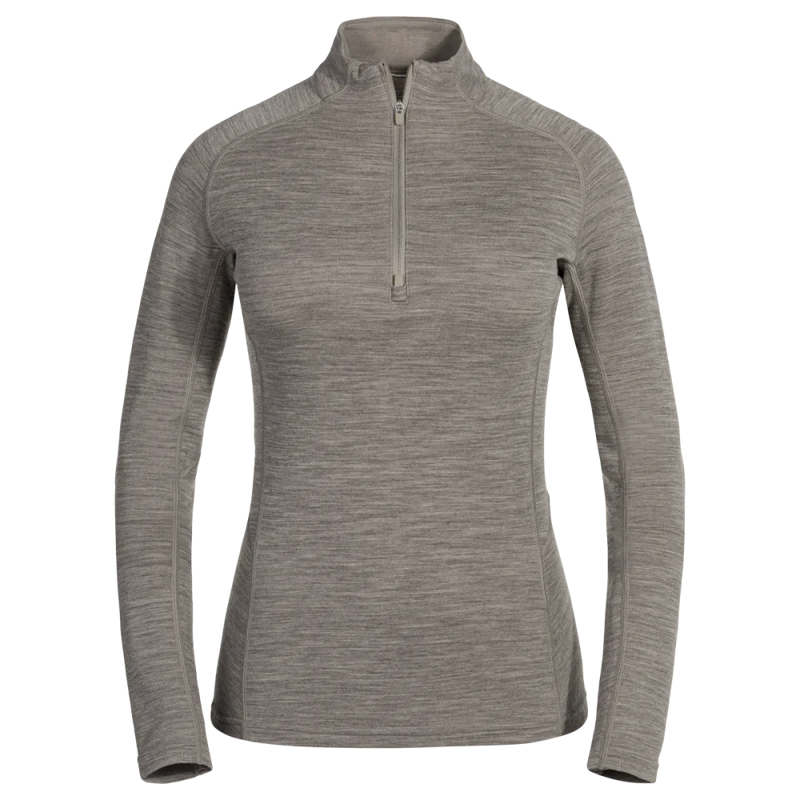 Hejma Women's Merino Zip Top — Taupe Beige