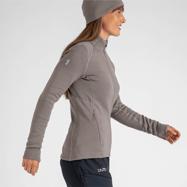 Kovri Women's Merino Grid Jacket — Grey Navy