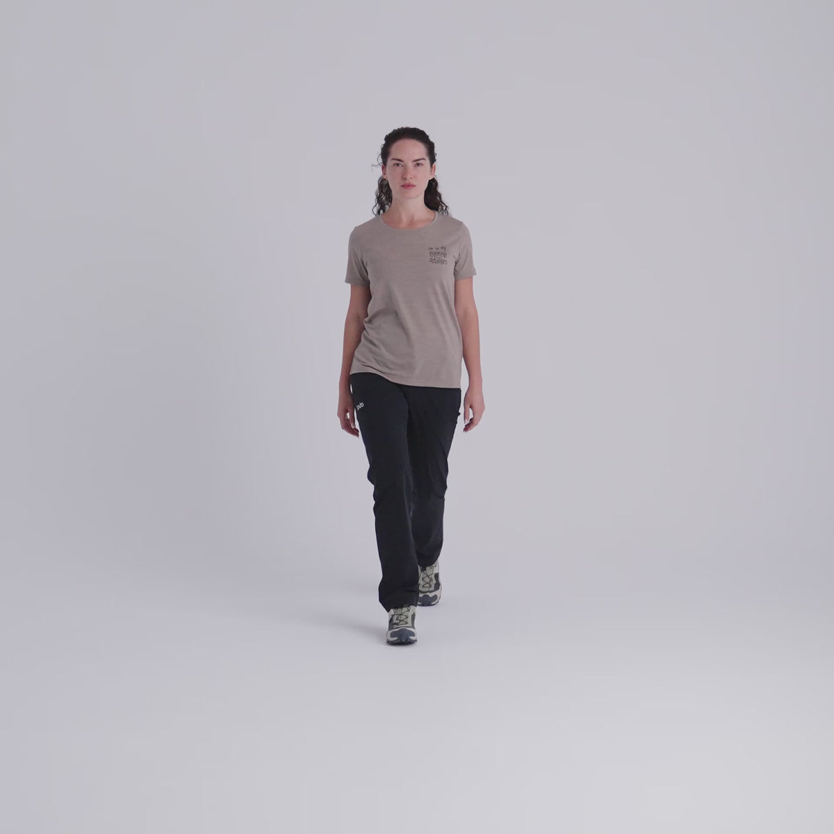 Kora Women's Merino T-shirt — Grey Navy